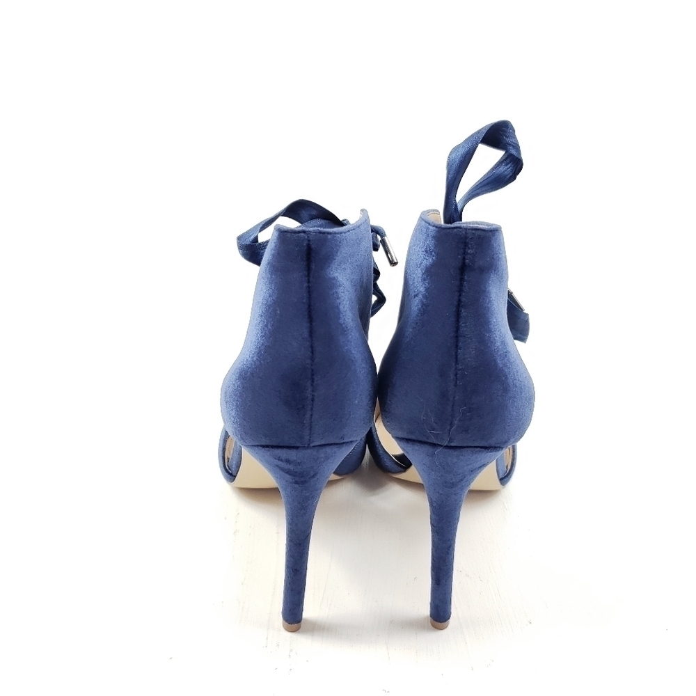 Badgley mischka jewel velvet laluna lace corset ankle heels size 10 - Picture 7 of 10